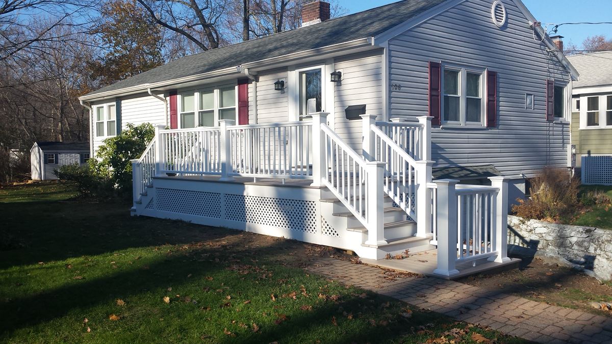 Deck remodeling after wright st arlington ma